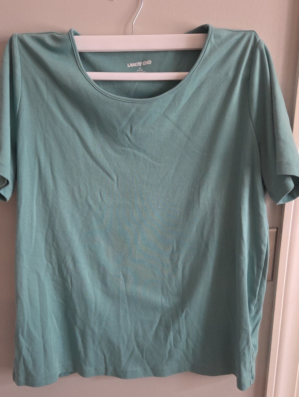 Lands' End Short Sleeve Tee in Seafoam (115)